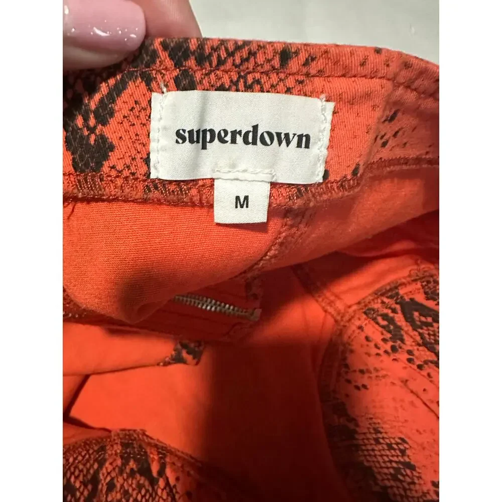 Superdown Women’s Crop Corset Top Red Size Medium - Picture 5 of 6